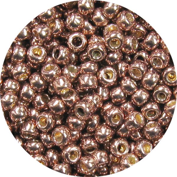 6/0 Japanese Seed Bead, PermaFinish Metallic Taupe