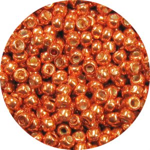 6/0 Japanese Seed Bead, PermaFinish Metallic Burnt Orange