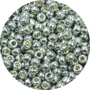 6/0 Japanese Seed Bead, PermaFinish Metallic Steel Blue