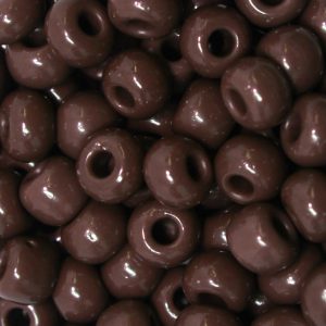 2/0 Czech Seed Bead Opaque Dark Brown