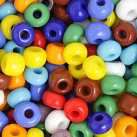 2/0 Czech Seed Bead Opaque Rainbow Mix