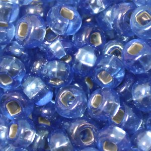 2/0 Czech Seed Bead Silver Lined Light Sapphire AB