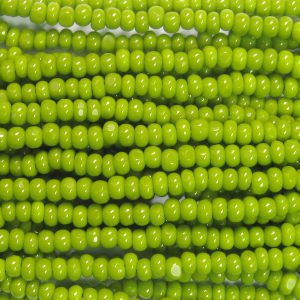 13/0 Czech Charlotte Cut Seed Bead, Opaque Olive Green