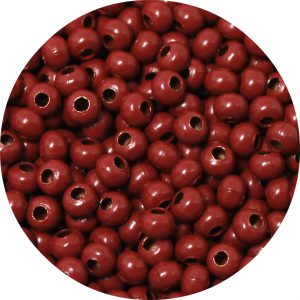 6/0 Seed Bead, Genuine Metal, Dark Red