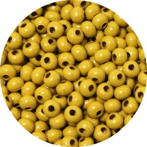 6/0 Seed Bead, Genuine Metal, Dark Yellow