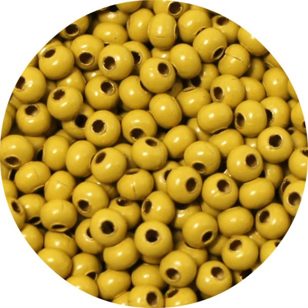 6/0 Seed Bead, Genuine Metal, Dark Yellow