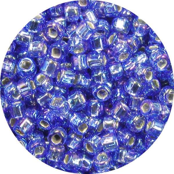 6/0 Japanese Seed Bead, Silver Lined Sapphire Blue AB