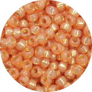 6/0 Japanese Seed Bead, Gold Lined Waxy Burnt Orange*