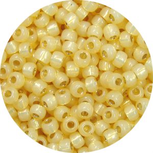 6/0 Japanese Seed Bead, Gold Lined Waxy Corn Yellow*