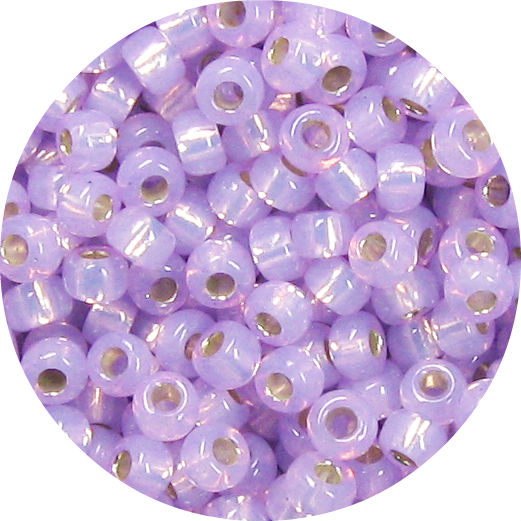 6/0 Japanese Seed Bead, Gold Lined Waxy Lavender*