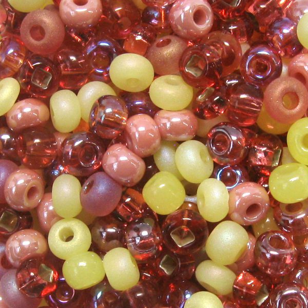 6/0 Czech Seed Bead, Night at the Venetian Garden Mix