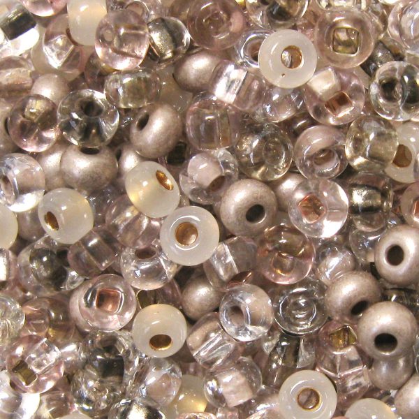 6/0 Czech Seed Bead, Taupsy-Turvy Mix