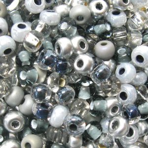 6/0 Czech Seed Bead, Silver-Wares Mix