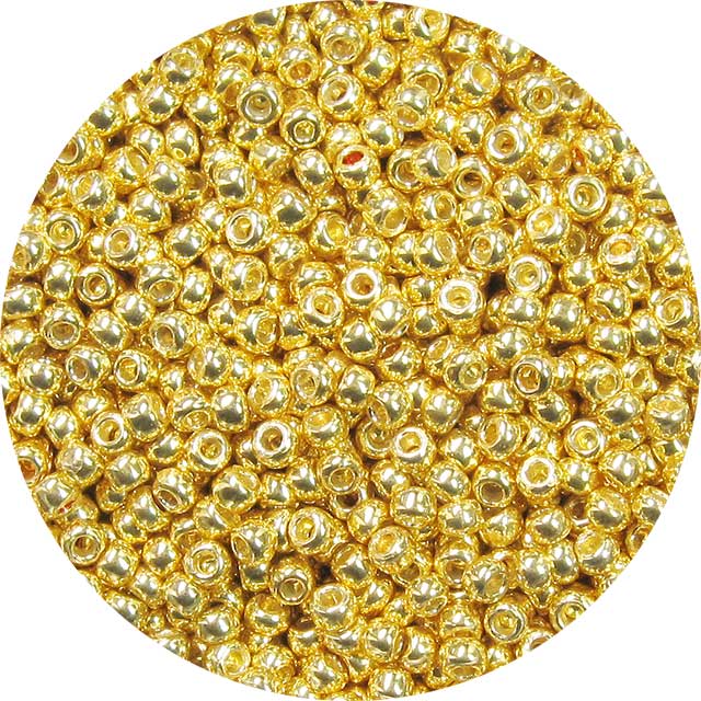 11/0 Japanese Seed Bead, Permanent Metallic Gold P471