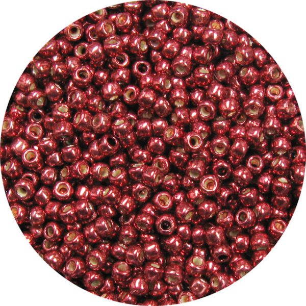 11/0 Japanese Seed Bead, Permanent Metallic Rusty Red P489