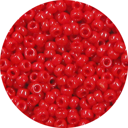 8/0 Japanese Seed Bead, Opaque Red