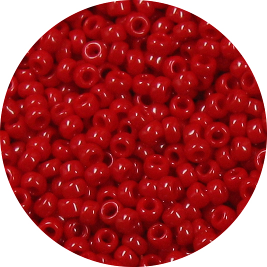 8/0 Japanese Seed Bead, Opaque Dark Red