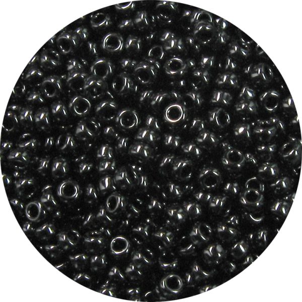 8/0 Japanese Seed Bead, Opaque Black