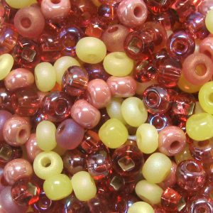 8/0 Czech Seed Bead, Night at the Venetian Garden Mix