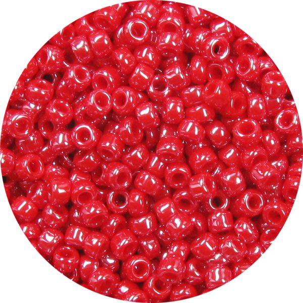 8/0 Japanese Seed Bead, Opaque Red Luster