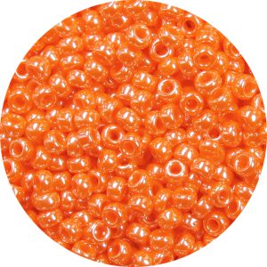 8/0 Japanese Seed Bead, Opaque Orange Luster