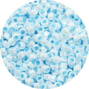 8/0 Japanese Seed Bead, Opaque Baby Blue Luster