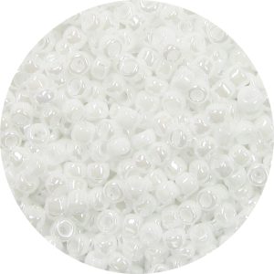 8/0 Japanese Seed Bead, Opaque White Luster