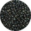 11/0 Japanese Seed Bead, Opaque Black Picasso
