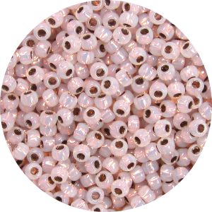 8/0 Japanese Seed Bead, Pure Copper Lined White Opal