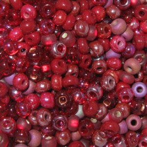 11/0 Czech Seed Bead, Maroon Mysterium Mix