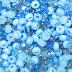 11/0 Czech Seed Bead, Aquamania Mix