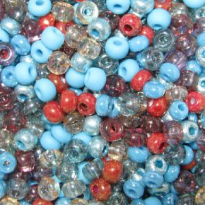 11/0 Czech Seed Bead, Turquosie Grotto Mix