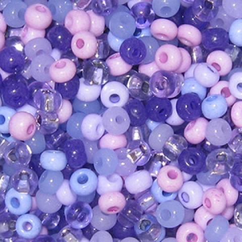 11/0 Czech Seed Bead, Purple Parasols Mix - coming soon