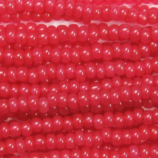 11/0 Czech Seed Bead, Waxy Old Rose Opal Tint**