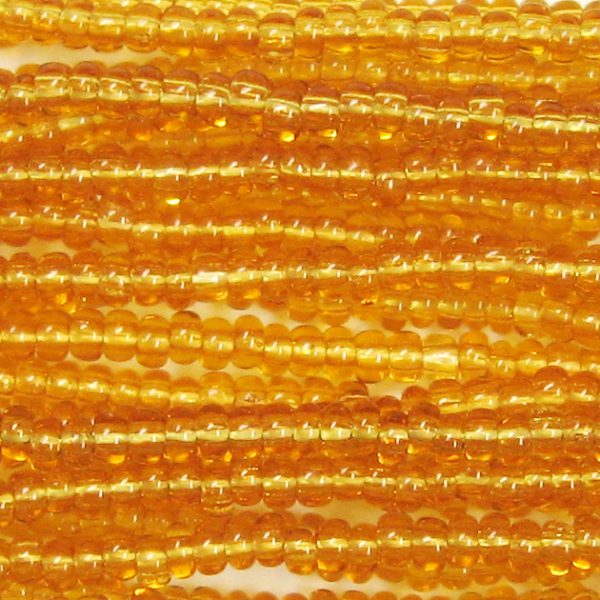 11/0 Czech Seed Bead, Transparent Topaz