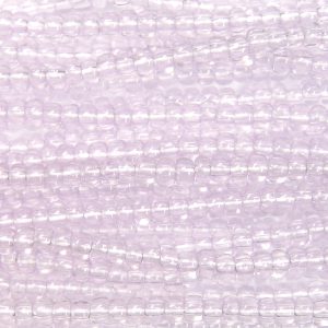 11/0 Czech Seed Bead, Transparent Ultra Light Amethyst Tint**