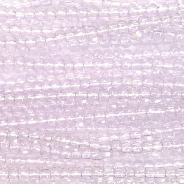 11/0 Czech Seed Bead, Transparent Ultra Light Amethyst Tint**
