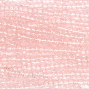 11/0 Czech Seed Bead, Transparent Light Rose Tint**