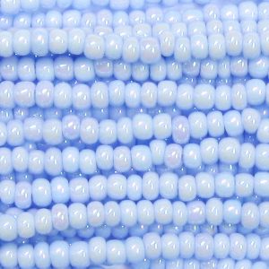 11/0 Czech Seed Bead, Opaque Powder Blue AB