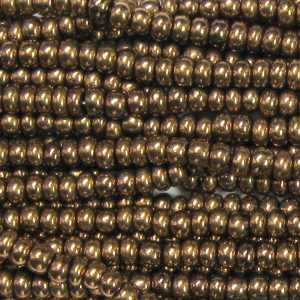 11/0 Czech Seed Bead, Metallic Bronze