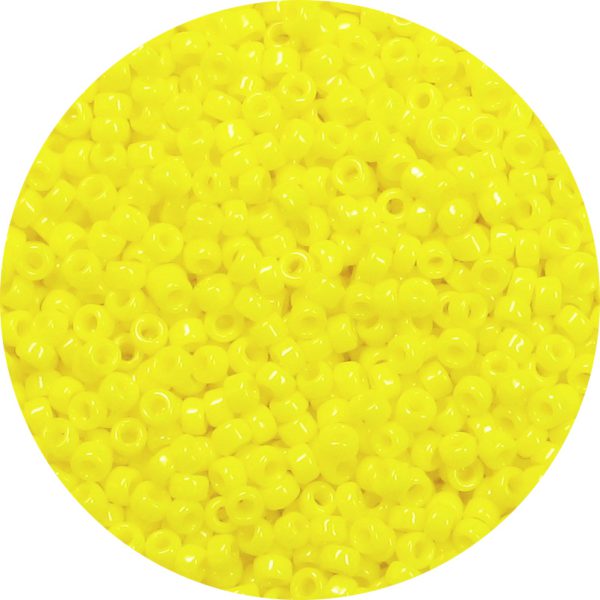 11/0 Japanese Seed Bead, Opaque Lemon Yellow