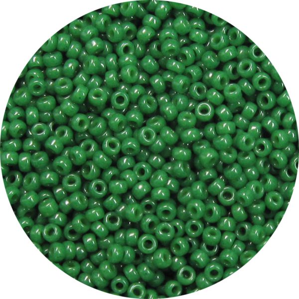 11/0 Japanese Seed Bead, Opaque Medium Dark Green*