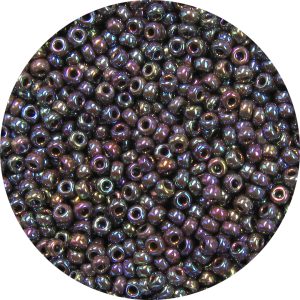 11/0 Japanese Seed Bead, Opaque Dark Brown AB