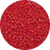 Japanese Seed Bead, Transparent Cherry Red AB