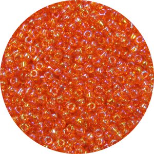 11/0 Japanese Seed Bead, Transparent Orange AB