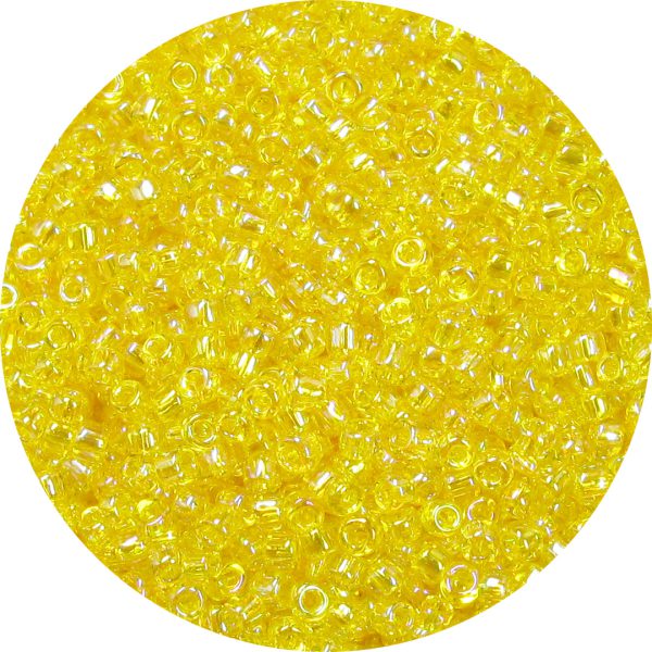 11/0 Japanese Seed Bead, Transparent Yellow AB