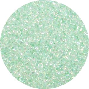 11/0 Japanese Seed Bead, Transparent Light Seafoam Green AB*