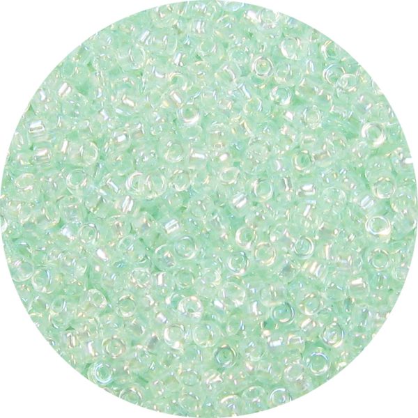 11/0 Japanese Seed Bead, Transparent Light Seafoam Green AB*