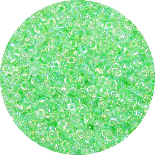 11/0 Japanese Seed Bead, Transparent Spring Green AB*