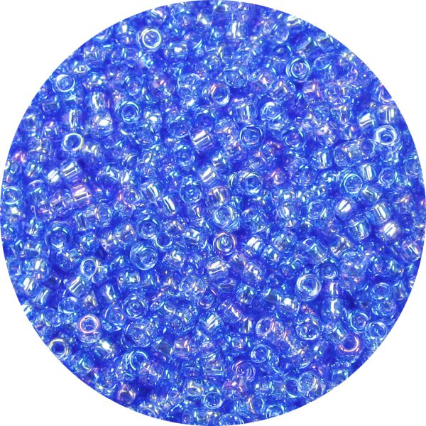 11/0 Japanese Seed Bead, Transparent Sapphire Blue AB